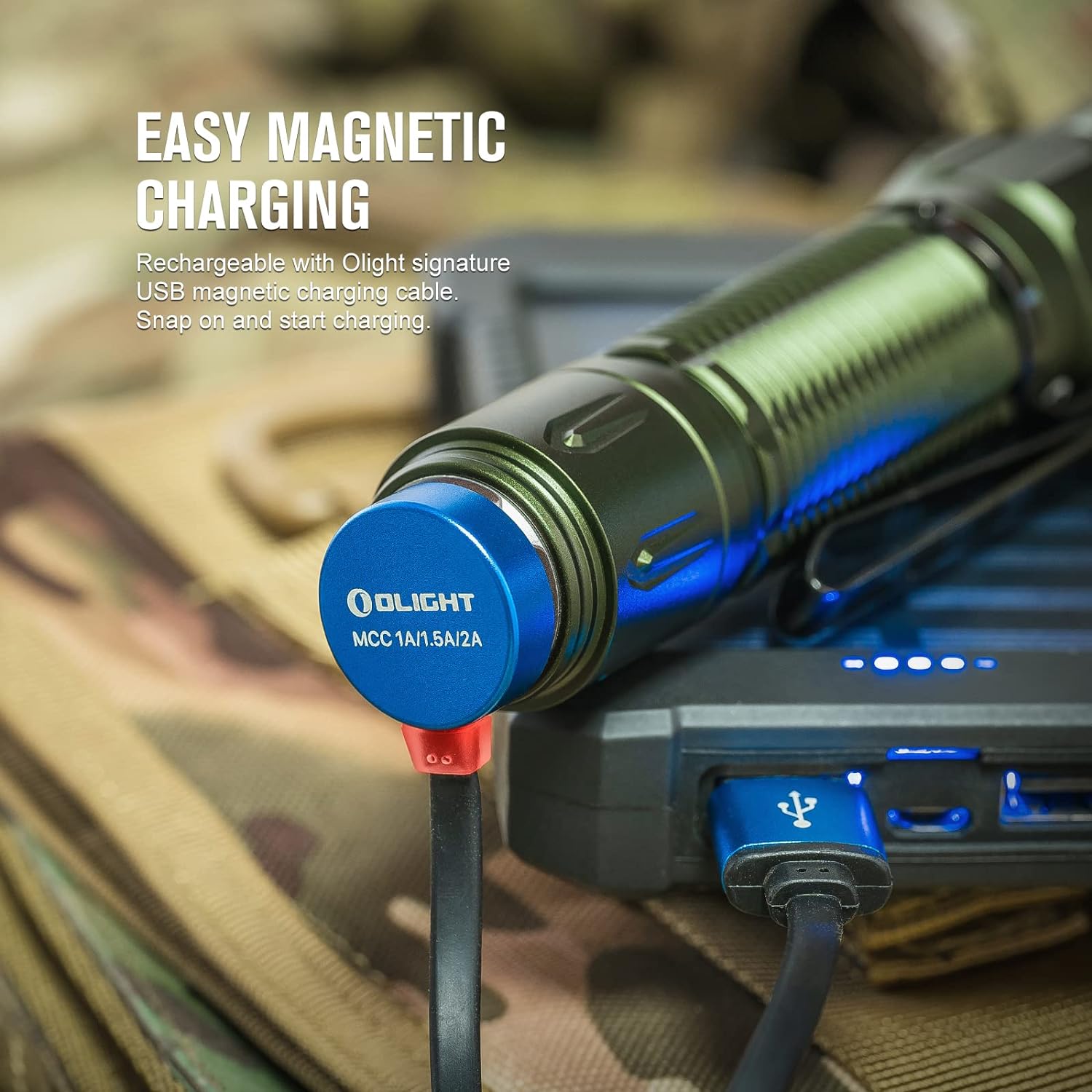 Powerful 2300 Lumen Tactical Flashlight with Dual Switches and Proximity Sensor