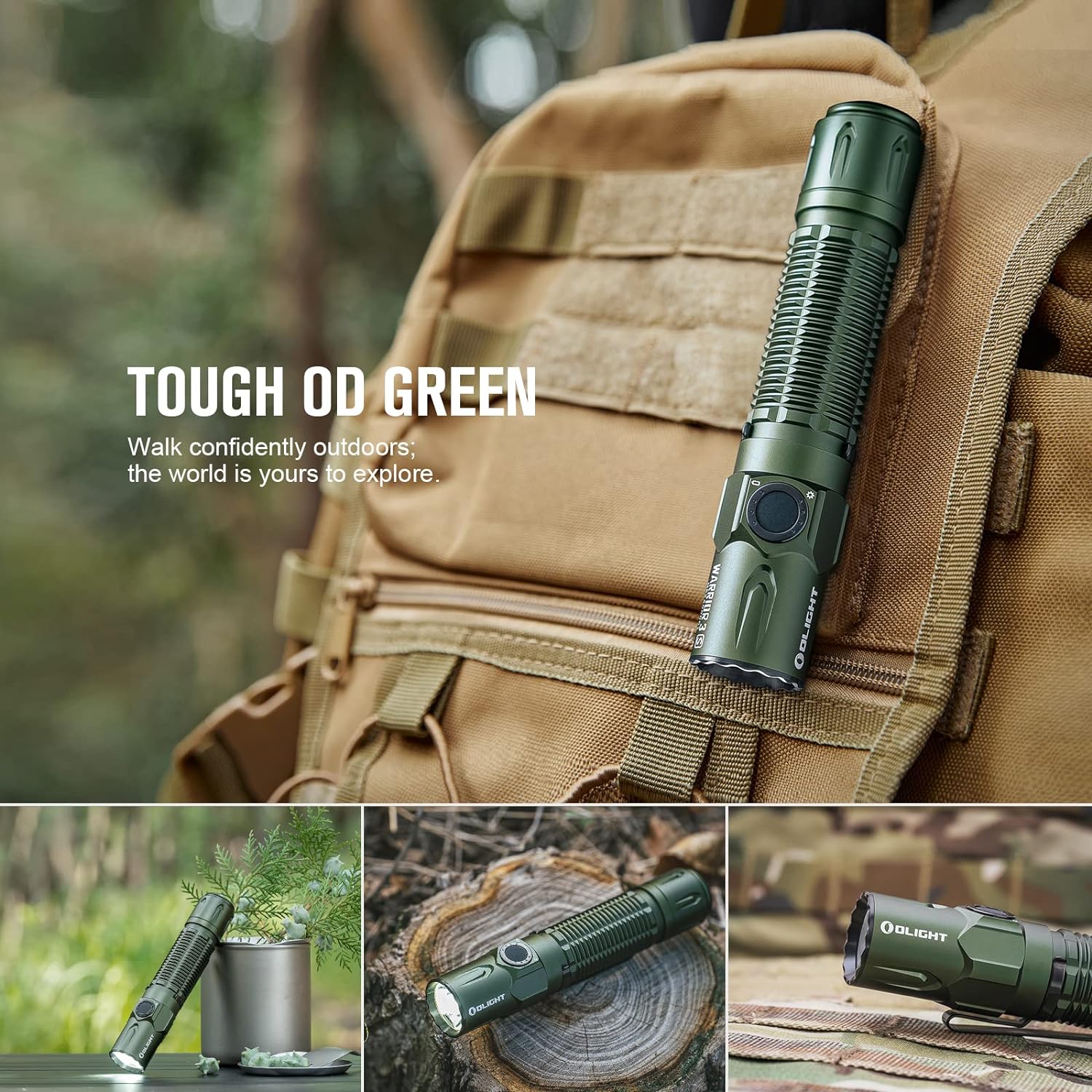 Powerful 2300 Lumen Tactical Flashlight with Dual Switches and Proximity Sensor