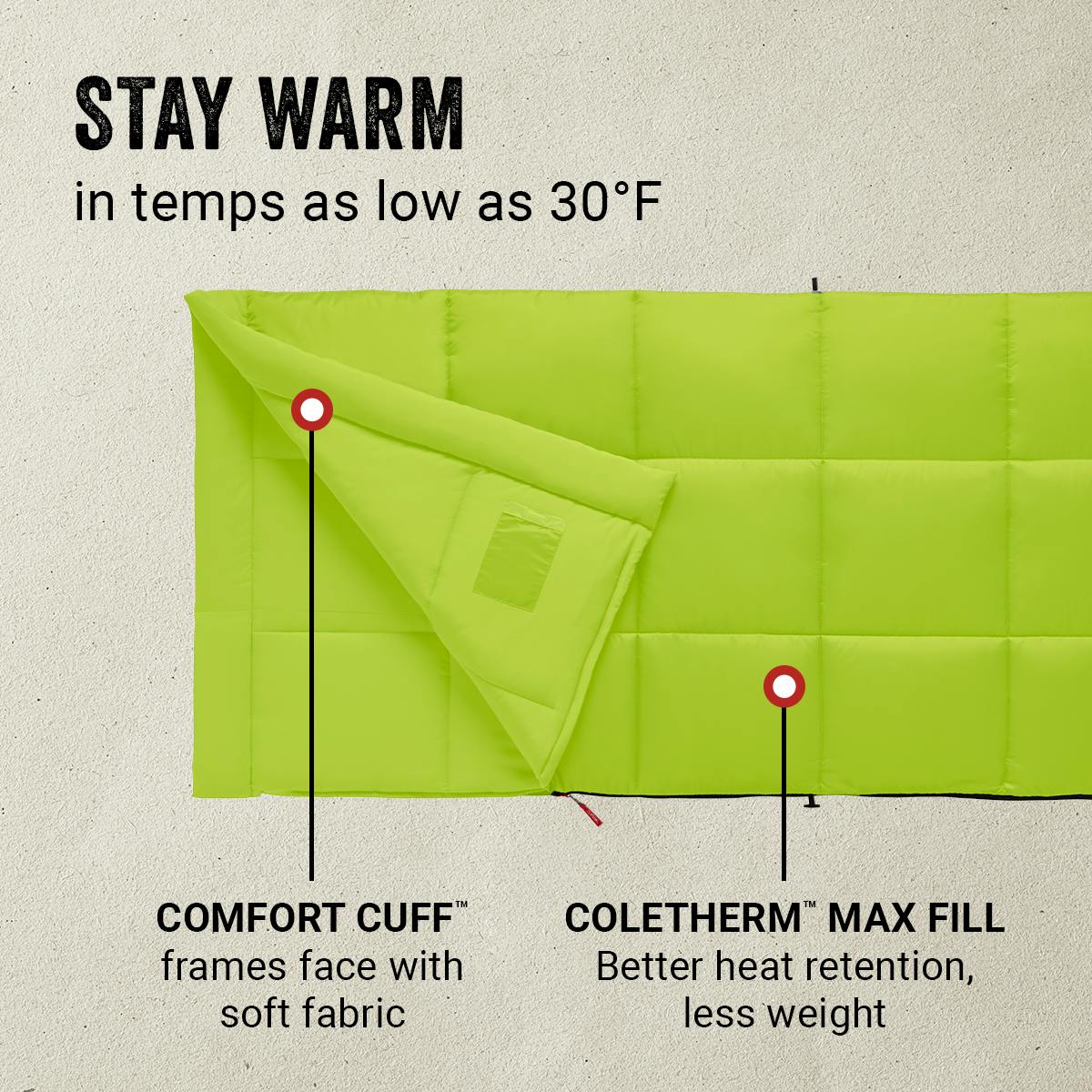 Kompact™ 30°F Rectangle Sleeping Bag
